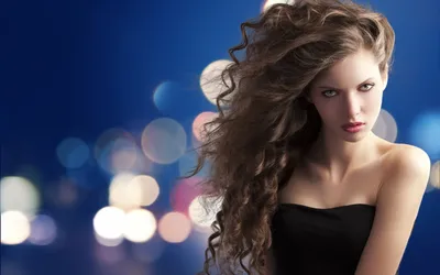 Vivid Model Wallpaper World Wallpaper 4K 2560x1600 A, Striking, Model, With, Flowing, Hair, Poses, Against, Blurred, City, Lights, Backdrop, White, Brown, Ultrawide, QHD