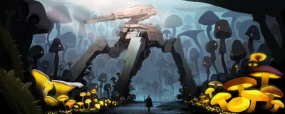Mushroom Sci Robot Technology Wallpaper 4K 3875x1548 Mushroom, Sci, Fi, Robot, Hd, Desktop, Wallpaper, White, Ultrawide, 4k
