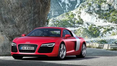 Red Supercar Mountain Definition Cars Wallpaper 4K 1920x1080 A, Red, Audi, R8, Supercar, Parked, On, Mountain, Road, Captured, High-definition, Desktop, Gray, White, Ultrawide, Full HD