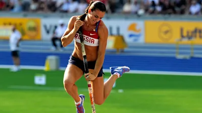 Yelena Isinbayeva Action During Pole Abstract Wallpaper 4K 1920x1080 Hd, Desktop, Wallpaper, Featuring, Yelena, Isinbayeva, In, Action, During, Pole, Vault, Event, Brown, Ultrawide, Full HD