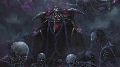 Ainz Ooal Gown Black/Dark Wallpaper 4K 3840x2160 Hd, Wallpaper, Featuring, Ainz, Ooal, Gown, From, The, Anime, Overlord, Surrounded, Eerie, Gray, Ultrawide, 4k