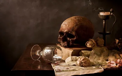 Crisp Dark Wallpaper Black/Dark Wallpaper 4K 1920x1200 Hd, Desktop, Wallpaper, Featuring, A, Dark, Moody, Scene, Skull, Old, Books, Overturned, Gray, Ultrawide, Full HD