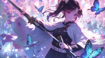 Kanao Tsuyuri Anime Abstract Wallpaper 4K 2912x1632 Hd, Desktop, Wallpaper, Featuring, Kanao, Tsuyuri, From, The, Anime, Demon, Slayer, Kimetsu, White, Gray, Ultrawide, QHD