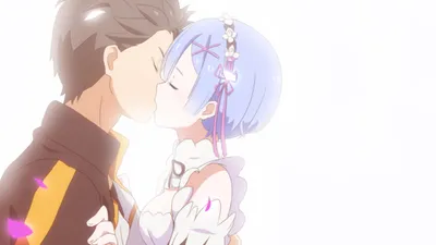 Radiant Tender Wallpaper Space Wallpaper 4K 1920x1080 An, Hd, Desktop, Wallpaper, Featuring, A, Tender, Kiss, Between, Subaru, Natsuki, Rem, White, Ultrawide, Full HD