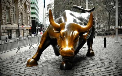 Dark Bronze Wallpaper World Wallpaper 4K 1680x1050 Hd, Pc, Desktop, Wallpaper, Featuring, A, Striking, Bronze, Statue, Bull, Urban, Setting, White, Gray, Ultrawide