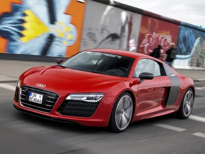 Dark Vibrant Wallpaper Cars Wallpaper 4K 2048x1536 A, Striking, Audi, R8, In, Vibrant, Red, Showcasing, Sleek, Design, Against, Colorful, Gray, White, Landscape, Full HD