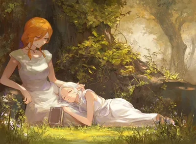 Anime Frieren Beyond Journey Nature Wallpaper 4K 2400x1761 Anime, Hd, Desktop, Wallpaper, From, Frieren:, Beyond, Journey's, Journey, 039, End, Gray, Orange, White, Landscape, Full HD