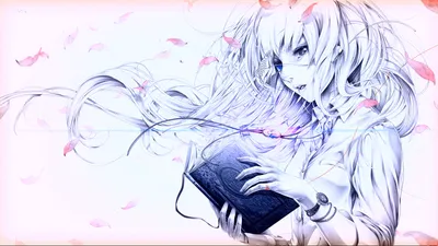Anime Character Long Abstract Wallpaper 4K 1920x1080 Hd, Wallpaper, Of, An, Anime, Character, With, Long, Hair, Eye, Patch, Gently, White, Ultrawide, Full HD