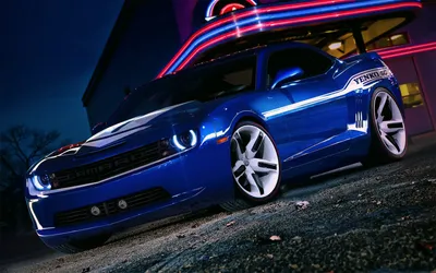 Blue Chevrolet Camaro Low Angle Black/Dark Wallpaper 4K 1920x1200 Hd, Pc, Desktop, Wallpaper, Background, Of, A, Blue, Chevrolet, Camaro, Low-angle, Night, Brown, Ultrawide, Full HD