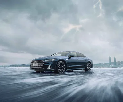 Radiant Dark Wallpaper Cars Wallpaper 4K 4686x3907 Dark, Audi, Car, On, A, Windswept, Icy, Shore, Beneath, Moody, Clouds, Ultra, White, Gray, Square, 4k