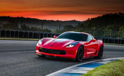 Moody Red Wallpaper Cars Wallpaper 4K 2250x1375 A, Red, Chevrolet, Corvette, C7, Sports, Car, On, Racetrack, During, Sunset, Captured, Brown, Ultrawide, Full HD