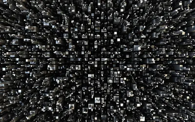 Cgi Abstract Down Dense World Wallpaper 4K 1920x1200 Cgi, 3d, Abstract, Hd, Pc, Desktop, Wallpaper, And, Top-down, View, Dense, Metallic, Black, Blue, Ultrawide, Full HD