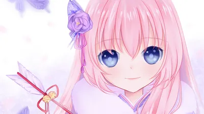 Luka Megurine Blue Eyes Pink Abstract Wallpaper 4K 3258x1832 Luka, Megurine, Blue, Eyes, Pink, Hair, Anime, Vocaloid, Desktop, White, Ultrawide, QHD