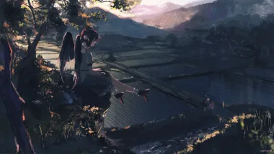 Calm Aya Wallpaper Nature Wallpaper 4K 1920x1080 Hd, Desktop, Wallpaper, Featuring, Aya, Shameimaru, From, Touhou, Anime, Character, Seated, Black, Ultrawide, Full HD