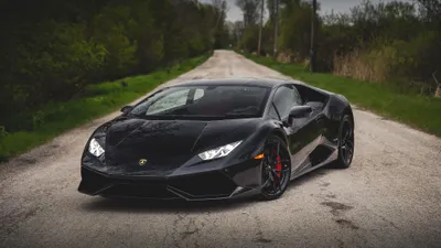 Sleek Black Supercar Rural Cars Wallpaper 4K 3840x2160 A, Sleek, Black, Lamborghini, Huracan, Lp, 610-4, Supercar, Parked, Rural, Road, Captured, Gray, Ultrawide, 4k