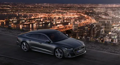Epic Sleek Wallpaper World Wallpaper 4K 3840x2097 A, Sleek, Silver, Audi, A7, Parked, On, Hilltop, Road, Overlooking, Brightly, Lit, Brown, Gray, Ultrawide, 4k