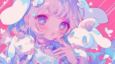 Moody Vibrant Wallpaper Abstract Wallpaper 4K 2912x1632 A, Vibrant, Hd, Anime, Wallpaper, Featuring, Cute, Girl, Sparkling, Eyes, Surrounded, Cinnamoroll, White, Ultrawide, QHD