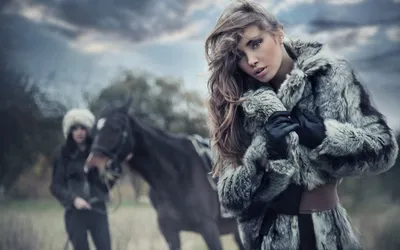 Woman Model Fur Coat Animals Wallpaper 4K 1680x1050 Hd, Pc, Desktop, Wallpaper, Featuring, A, Woman, Model, Fur, Coat, Posing, Moody, Gray, Ultrawide