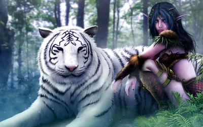 White Tiger Fantasy Warrior Mystical Animals Wallpaper 4K 1920x1200 A, Stunning, Hd, Wallpaper, Featuring, White, Tiger, Fantasy, Warrior, Mystical, Forest, Inspired, Gray, Ultrawide, Full HD