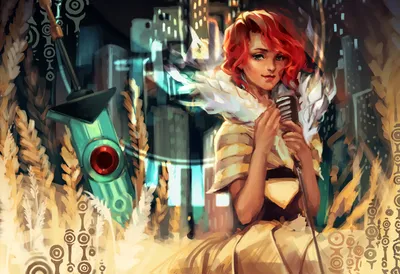 Serene Vibrant Wallpaper World Wallpaper 4K 1920x1315 A, Vibrant, Hd, Wallpaper, From, The, Video, Game, Transistor, Features, Red-haired, Character, White, Landscape, Full HD