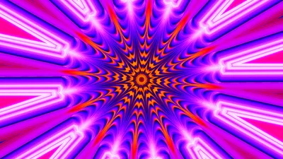 Vivid Vivid Wallpaper Abstract Wallpaper 4K 2560x1440 Vivid, Abstract, Kaleidoscope, Optical-illusion, In, Neon, Pink, Purple, Orange, Radial, Starburst, Pattern, White, Ultrawide, QHD