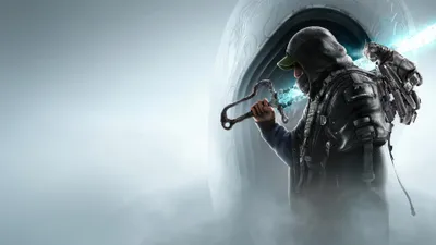 Dreamy Stormy Wallpaper Games Wallpaper 4K 3840x2160 A, Stormy, Figure, Wielding, Weapon, Stands, Against, Mysterious, Backdrop, Ultra, Video, Game, White, Ultrawide, 4k