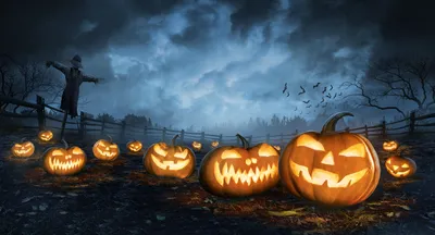 Halloween Glowing Jack Black/Dark Wallpaper 4K 6500x3517 A, 4k, Ultra, Hd, Halloween, Wallpaper, Featuring, Glowing, Jack-o, 039, Lanterns, Dark, Gray, Ultrawide