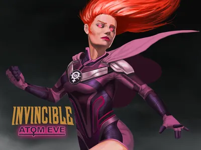 Radiant Atom Wallpaper Black/Dark Wallpaper 4K 1920x1440 Hd, Pc, Desktop, Wallpaper, Of, Atom, Eve, (samantha, Wilkins, Show, Invincible, Pink, Brown, Landscape, Full HD