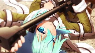 Sinon Sword Art Online Abstract Wallpaper 4K 1920x1080 Hd, Desktop, Wallpaper, Featuring, Sinon, From, Sword, Art, Online, Lying, Down, Rifle, White, Black, Brown, Ultrawide, Full HD