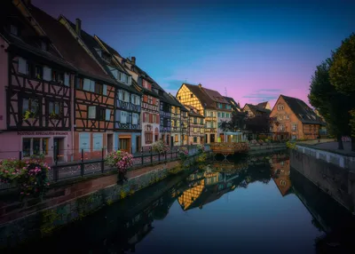 Bright River Wallpaper World Wallpaper 4K 3543x2531 River, Reflection, Building, House, France, Man, Made, Colmar, Desktop, Gray, Brown, Green, Landscape, QHD