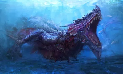 Sleek Fearsome Wallpaper Fantasy Wallpaper 4K 1920x1162 Hd, Desktop, Wallpaper, Featuring, A, Fearsome, Fantasy, Sea, Monster, Underwater, Showcasing, Vibrant, Pink, Yellow, Ultrawide, Full HD