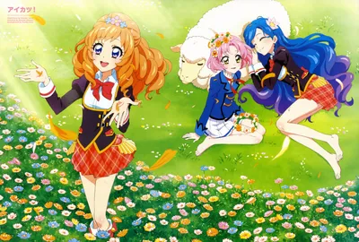 Vibrant Anime Wallpaper Nature Wallpaper 4K 6056x4092 Anime, Aikatsu!, 5k, Ultra, Hd, Pc, Wallpaper, Three, School-uniform, Girls, Fluffy, White, Landscape, 4k