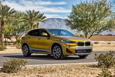 Yellow Suv Desert Palm Nature Wallpaper 4K 4096x2731 A, Yellow, Bmw, X2, Suv, Parked, On, Desert, Road, Palm, Trees, Mountains, White, Gray, Landscape, 4k