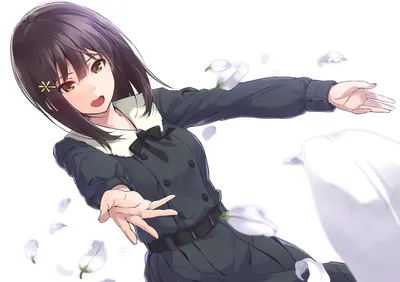 Anime Mayuri Sagisaka Black/Dark Wallpaper 4K 1920x1355 Anime-style, Hd, Desktop, Wallpaper, By, Mayuri, Sagisaka, Featuring, Cheerful, Girl, Dark, Outfit, White, Brown, Landscape, Full HD