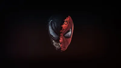 Crisp Minimalist Wallpaper Black/Dark Wallpaper 4K 3840x2160 Minimalist, Marvel, Comic, 4k, Ultra, Hd, Pc, Wallpaper, Split, Venom, Spider-man, Mask, Red, Brown, Orange, Ultrawide