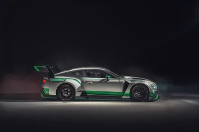 Bright Silver Wallpaper Cars Wallpaper 4K 4096x2732 Silver, Bentley, Continental, Gt3, Race, Car, Captured, In, Ultra, Against, Dark, Showcasing, Gray, Landscape, 4k