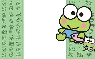Cute Anime Inspired Abstract Wallpaper 4K 1920x1200 Cute, Anime-inspired, Hd, Desktop, Wallpaper, Featuring, Sanrio's, Keroppi, Sanrio, 039, Cheerful, Frog, White, Gray, Ultrawide, Full HD