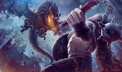 Fantasy Warrior Fur Fantasy Wallpaper 4K 1920x1144 Hd, Pc, Desktop, Wallpaper, Background, A, Fantasy, Warrior, Fur, Armor, Raises, Spiked, Gray, Ultrawide, Full HD