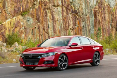 Epic Red Wallpaper Cars Wallpaper 4K 4096x2731 A, Red, Honda, Accord, Compact, Car, Parked, On, Road, Rugged, Rocky, Cliffs, Gray, Landscape, 4k