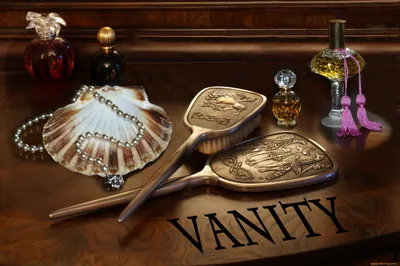 Vintage Vanity Items Abstract Wallpaper 4K 2048x1363 Vintage, Vanity, Items, Including, Ornate, Brushes, Perfume, Bottles, Shell, Pearls, Arranged, Wooden, Gray, Brown, Ultrawide, Full HD