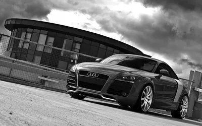 Serene Black Wallpaper Cars Wallpaper 4K 1920x1200 Black-and-white, Audi, Sports, Vehicle, Parked, By, A, Modern, Building, Under, Dramatic, Clouds, Gray, White, Ultrawide, Full HD