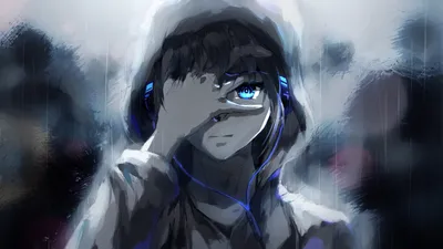 Serene Original Wallpaper Abstract Wallpaper 4K 3000x1687 An, Original, Anime, Hd, Desktop, Wallpaper, Featuring, A, Character, Blue, Eyes, Partially, White, Gray, Ultrawide, QHD