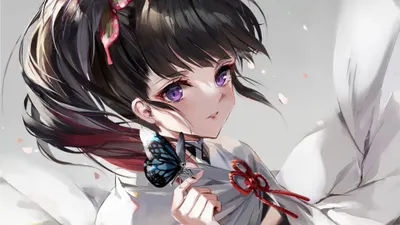 Dark Kanao Wallpaper Animals Wallpaper 4K 3840x2160 Hd, Desktop, Wallpaper, Featuring, Kanao, Tsuyuri, From, The, Anime, Demon, Slayer, Kimetsu, White, Gray, Ultrawide, 4k