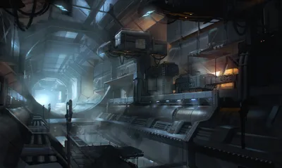 Futuristic Sci Interior Wallpaper 4K, Abstract category