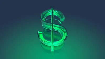 Abstract Green Glass Dollar Black/Dark Wallpaper 4K 2560x1440 Abstract, Green, Glass, Dollar, Sign, With, Faceted, Edges, Set, Against, Dark, Smooth, Brown, Ultrawide, QHD