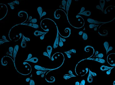 Abstract Ornamental Blue Design Black/Dark Wallpaper 4K 2800x2070 Abstract, Ornamental, Blue, Design, With, Swirling, Stylized, Floral, Elements, Dark, Presented, Desktop, Brown, Landscape, QHD