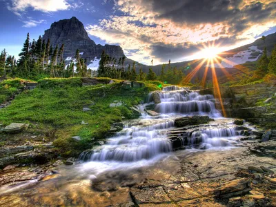 Serene Tranquil Wallpaper Nature Wallpaper 4K 1920x1440 Hd, Desktop, Wallpaper, Of, A, Tranquil, Stream, Flowing, Over, Stones, Into, Waterfall, White, Landscape, Full HD
