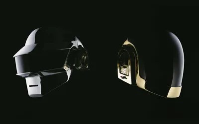 Vivid Iconic Wallpaper Black/Dark Wallpaper 4K 1920x1200 A, Striking, Hd, Wallpaper, Featuring, The, Iconic, Helmets, Daft, Punk, Set, Against, Black, Gray, Ultrawide, Full HD