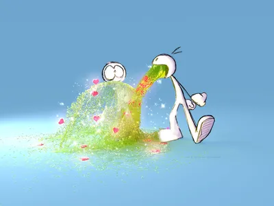 Crisp Funny Wallpaper Abstract Wallpaper 4K 1600x1200 Funny, Hd, Pc, Desktop, Wallpaper, Showing, A, Cartoon, Character, Vomiting, Colorful, Rainbow, Gray, Pink, Landscape