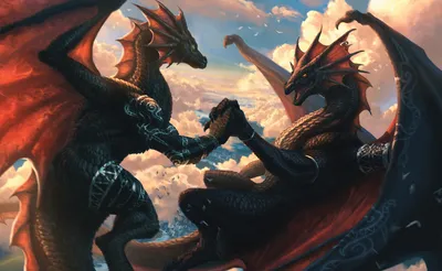 Dark Fantasy Wallpaper Fantasy Wallpaper 4K 1920x1183 Fantasy-themed, Hd, Pc, Desktop, Wallpaper, Featuring, Two, Fierce, Dragons, Facing, Each, Other, Gray, Ultrawide, Full HD